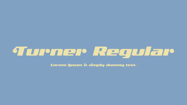 Turner Regular  Font