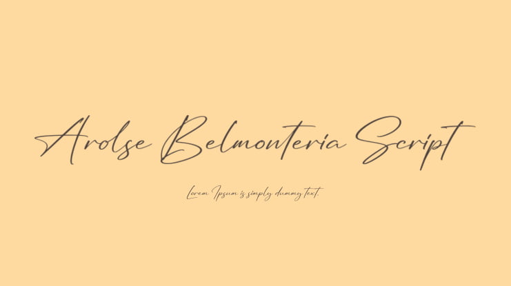 Arolse Belmonteria Script Font Family