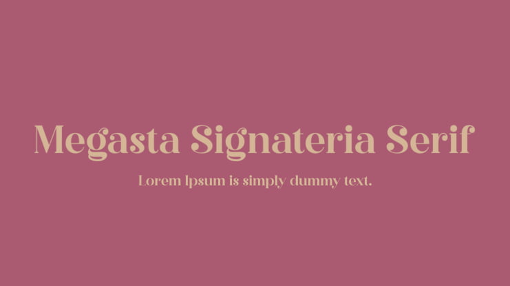 Megasta Signateria Serif Font Family