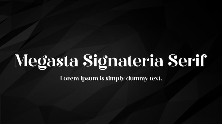 Megasta Signateria Serif Font Family