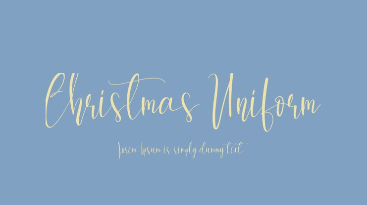 Christmas Uniform Font