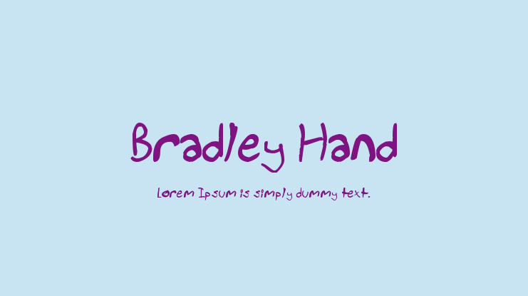 Bradley Hand Font Family