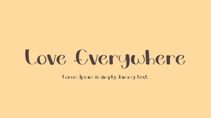 Love Everywhere Font