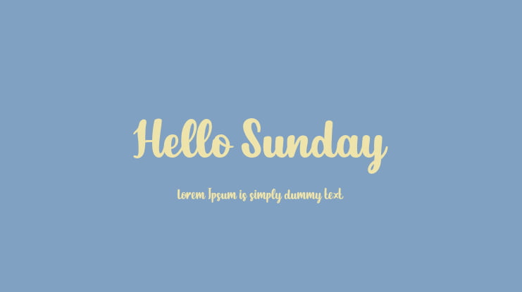 Hello Sunday Font
