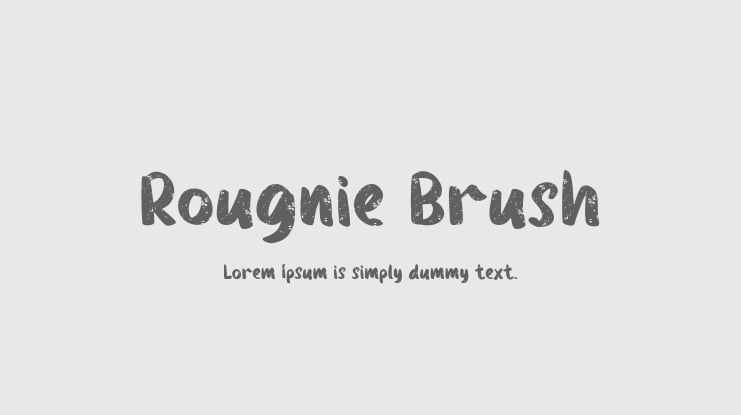 Rougnie Brush Font