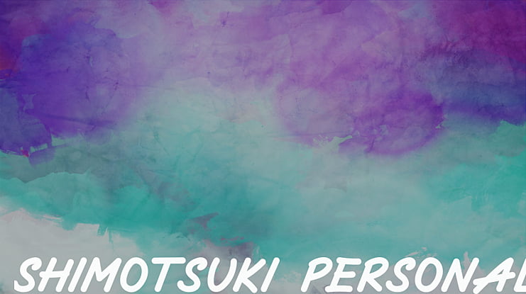 Shimotsuki-Personal Font