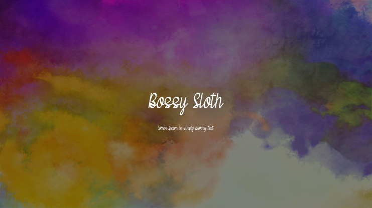 Bossy Sloth Font