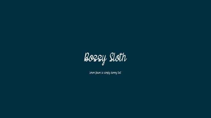 Bossy Sloth Font