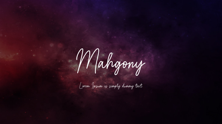 Mahgony Font
