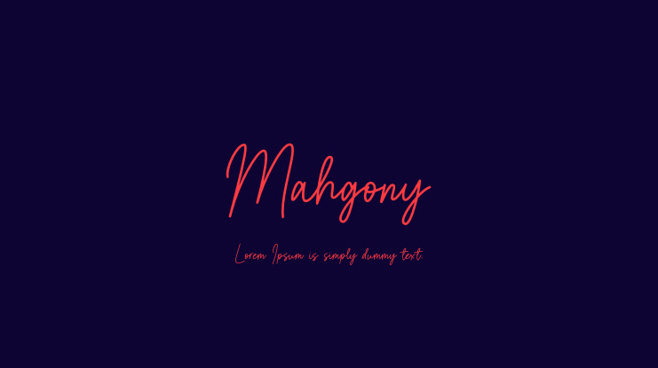 Mahgony Font