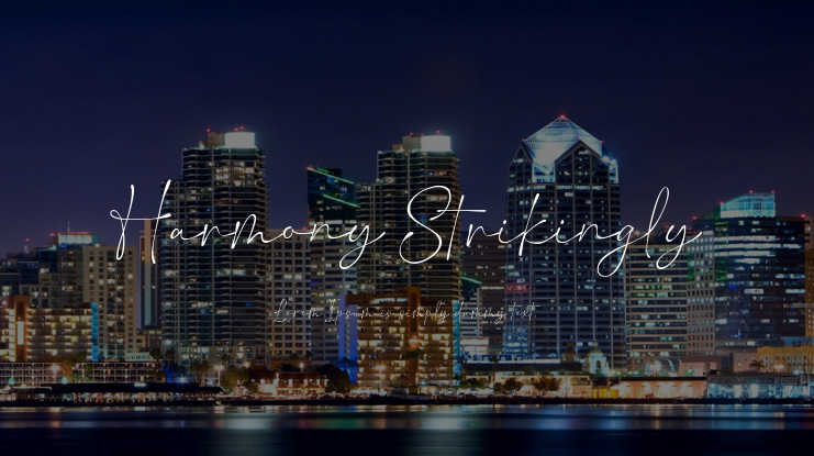 Harmony Strikingly Font