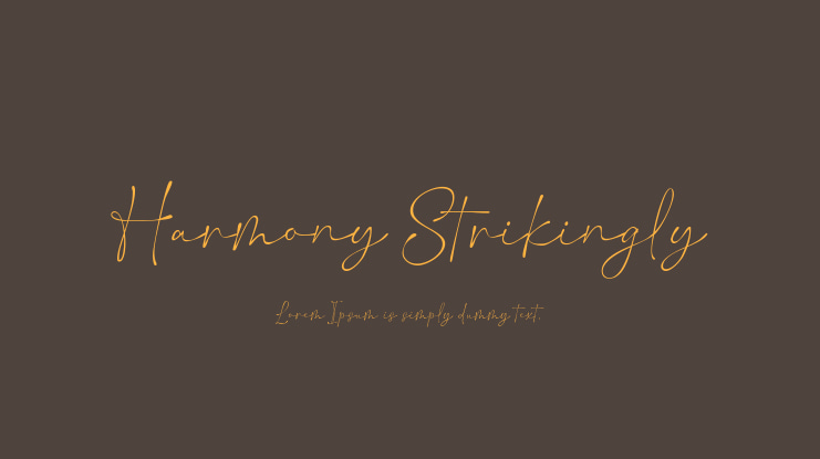 Harmony Strikingly Font