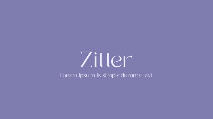 Zitter Font