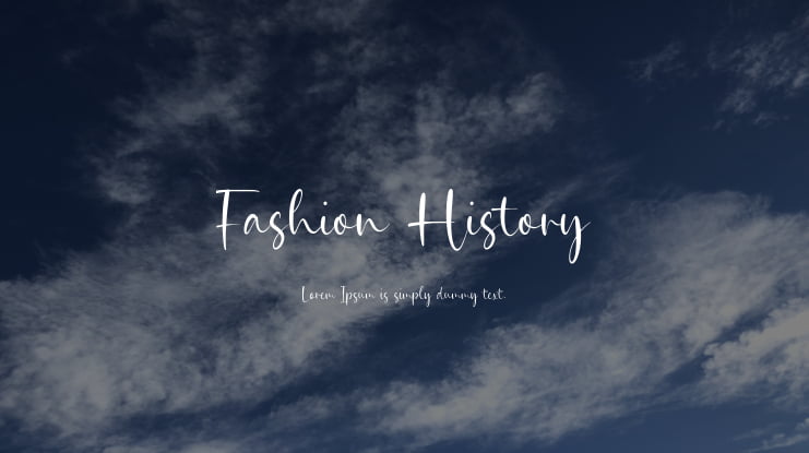 Fashion History Font