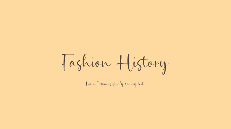 Fashion History Font