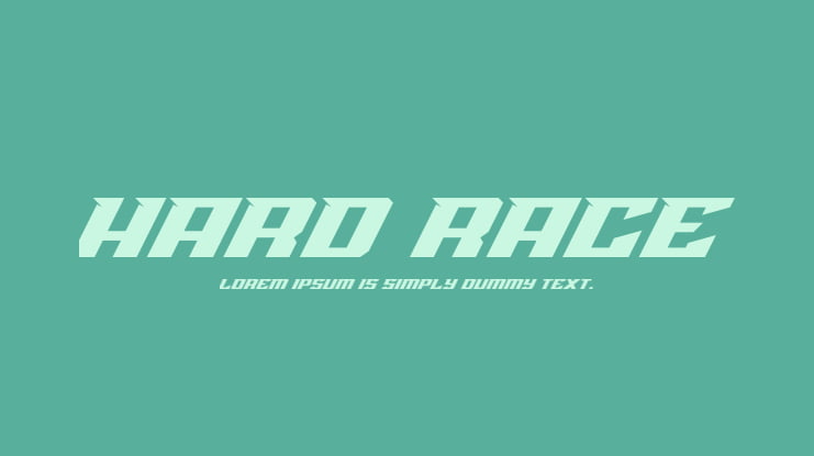 Hard Race Font