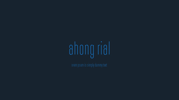 Rahong Trial Font