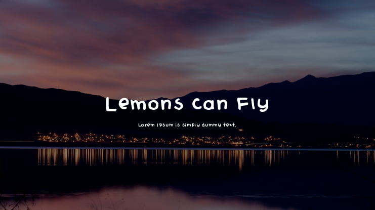 Lemons Can Fly Font