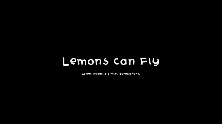 Lemons Can Fly Font
