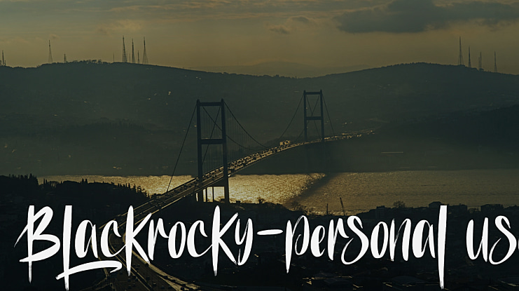 Blackrocky-personal use Font