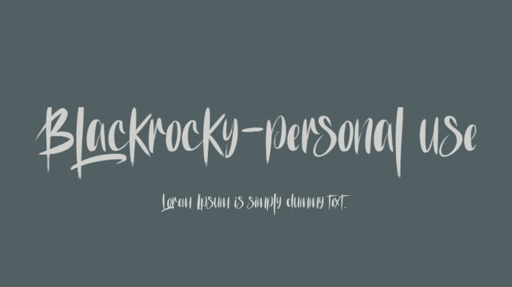 Blackrocky-personal use Font