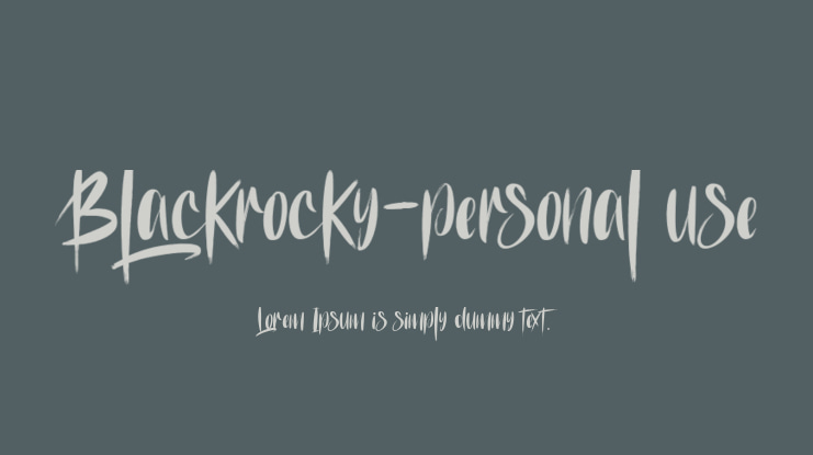 Blackrocky-personal use Font