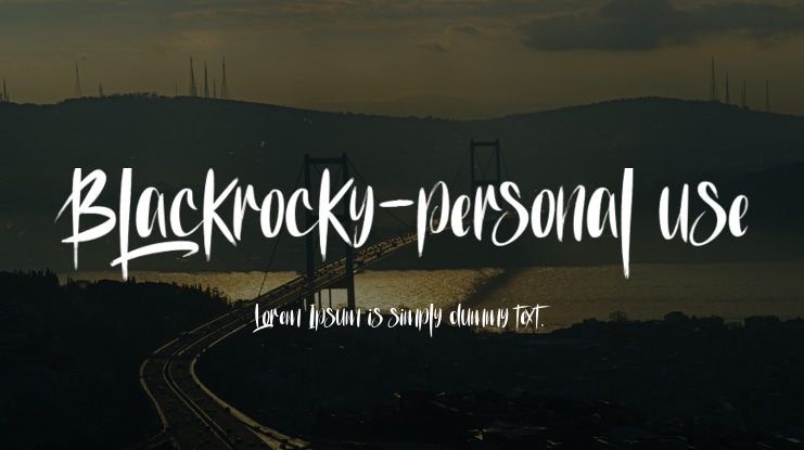 Blackrocky-personal use Font