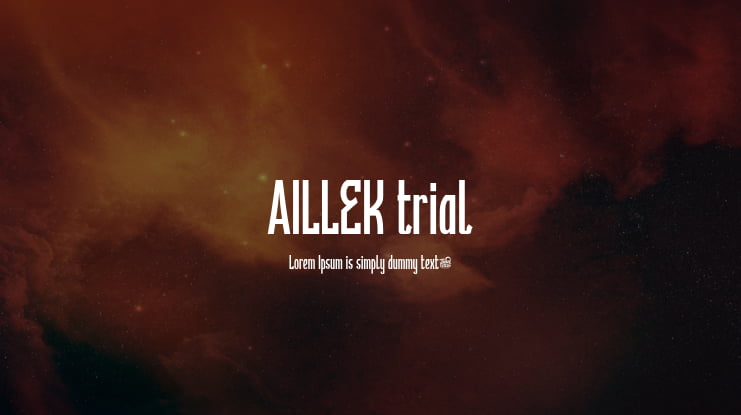 AILLEK trial Font