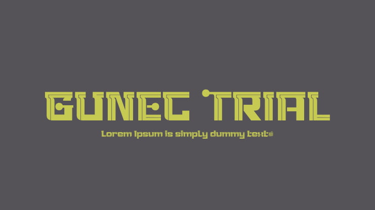 GUNEC TRIAL Font Family
