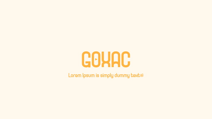 GOXAC Font Family