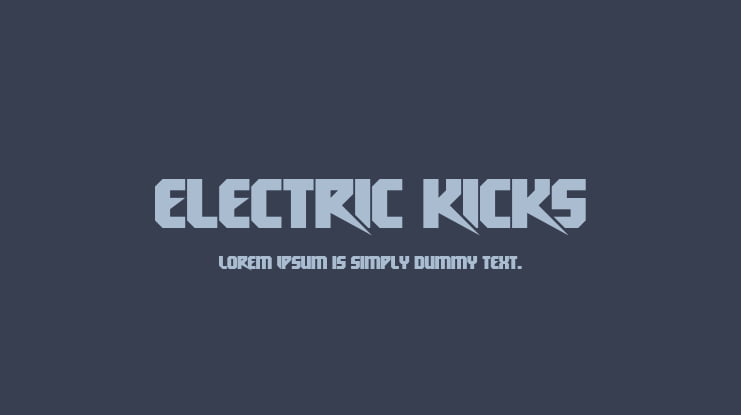 electrIc kIckS Font Family