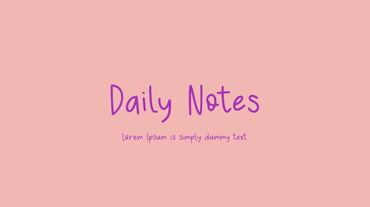 Daily Notes Font