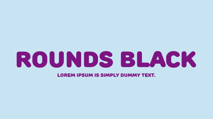 Rounds Black Font
