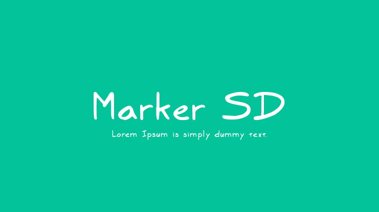 Marker SD Font Family