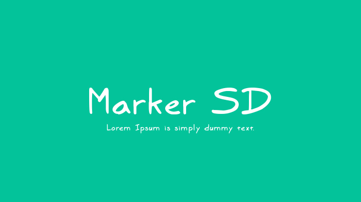 Marker SD Font Family