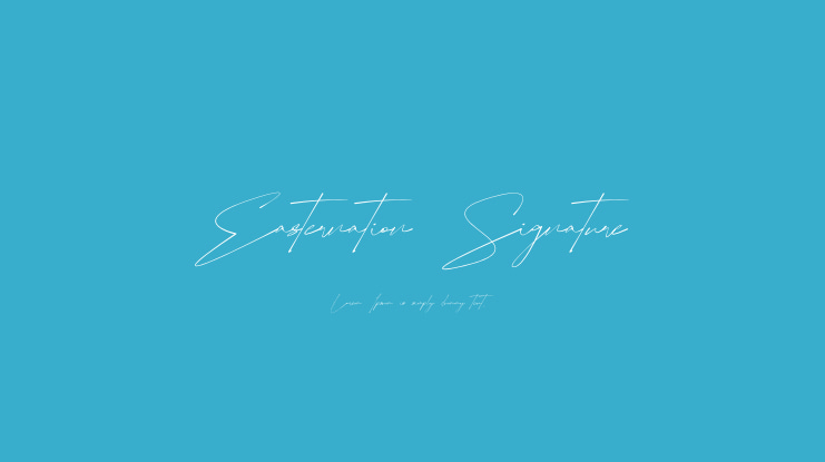Easternation Signature Font
