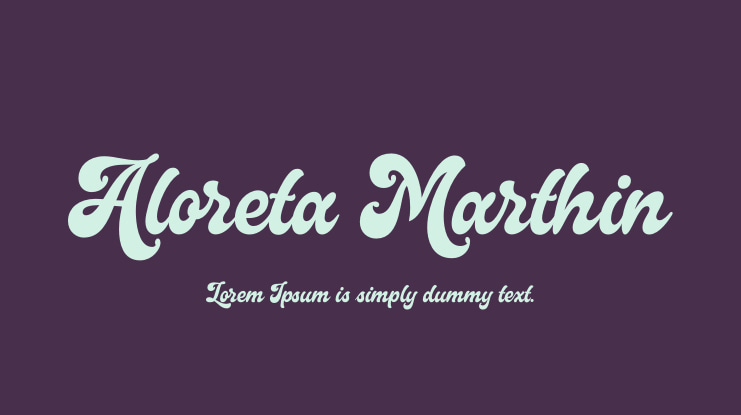 Aloreta Marthin Font
