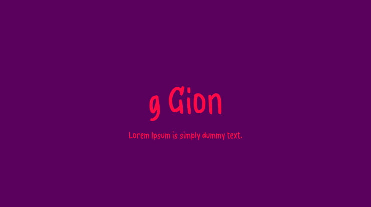 g Gion Font