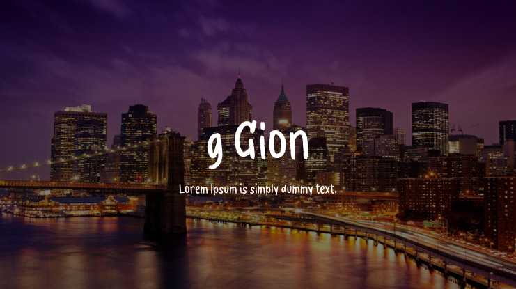 g Gion Font