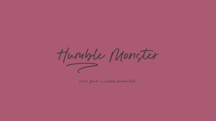 Humble Monster Font