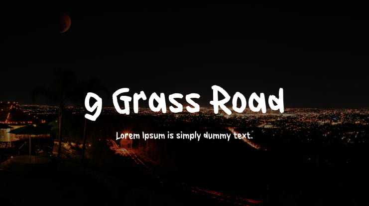 g Grass Road Font