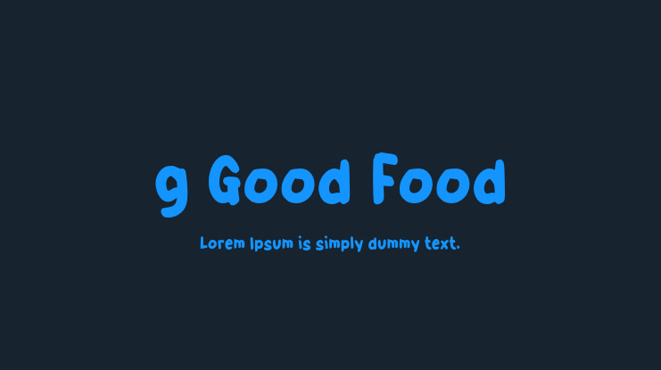 g Good Food Font