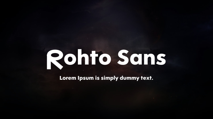 Rohto Sans Font