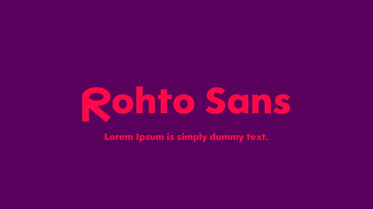 Rohto Sans Font