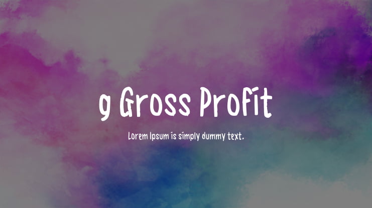 g Gross Profit Font
