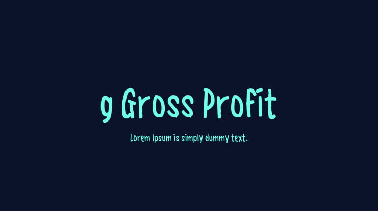 g Gross Profit Font