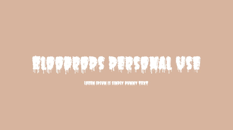 BLOODROPS PERSONAL USE Font