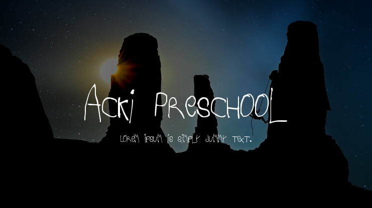 Acki Preschool Font