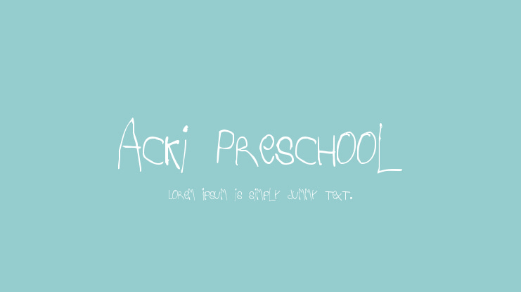 Acki Preschool Font