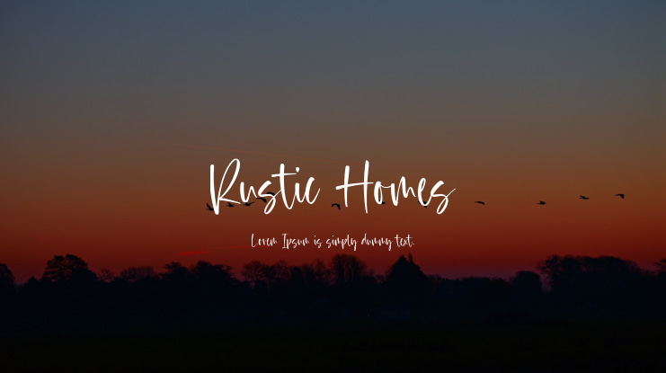 Rustic Homes Font
